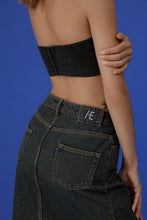 Load image into Gallery viewer, WOMEN - Tira - Cut out skirt (blue/mustard)