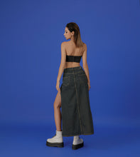 Load image into Gallery viewer, WOMEN - Tira - Cut out skirt (blue/mustard)