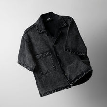 Charger l'image dans la galerie, HOMME - DANIEL - CHEMISE EN DENIM (bleu/gris délavé/jaune moutarde)