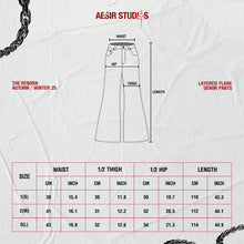 Load image into Gallery viewer, UNISEX - Cycle -Layered flare denim pants
