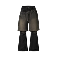 Load image into Gallery viewer, UNISEX - Cycle -Layered flare denim pants
