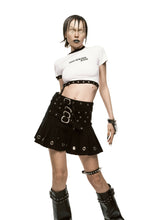 Load image into Gallery viewer, SSSS - WOMEN - Multi Buckle Pleated - Skirt (black)

