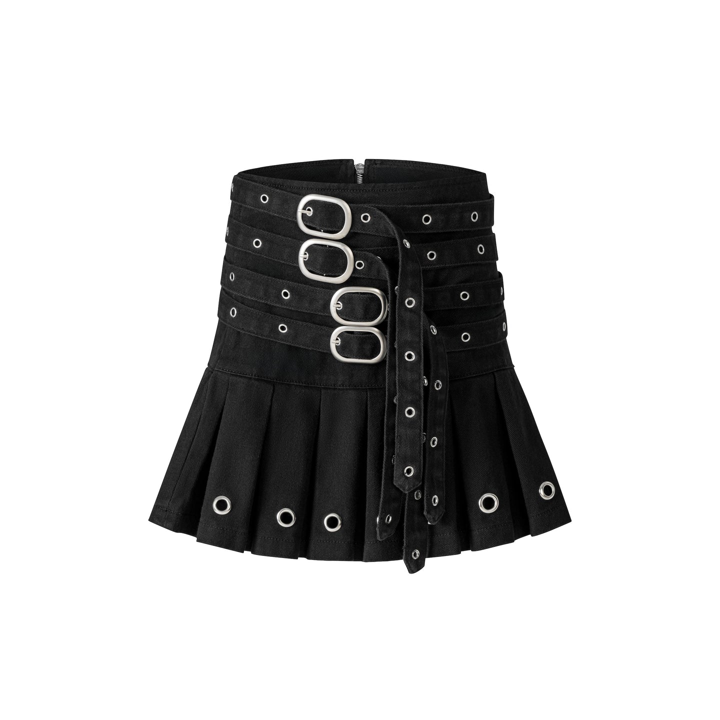 SSSS - WOMEN - Multi Buckle Pleated - Skirt (black)