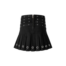 Load image into Gallery viewer, SSSS - WOMEN - Multi Buckle Pleated - Skirt (black)
